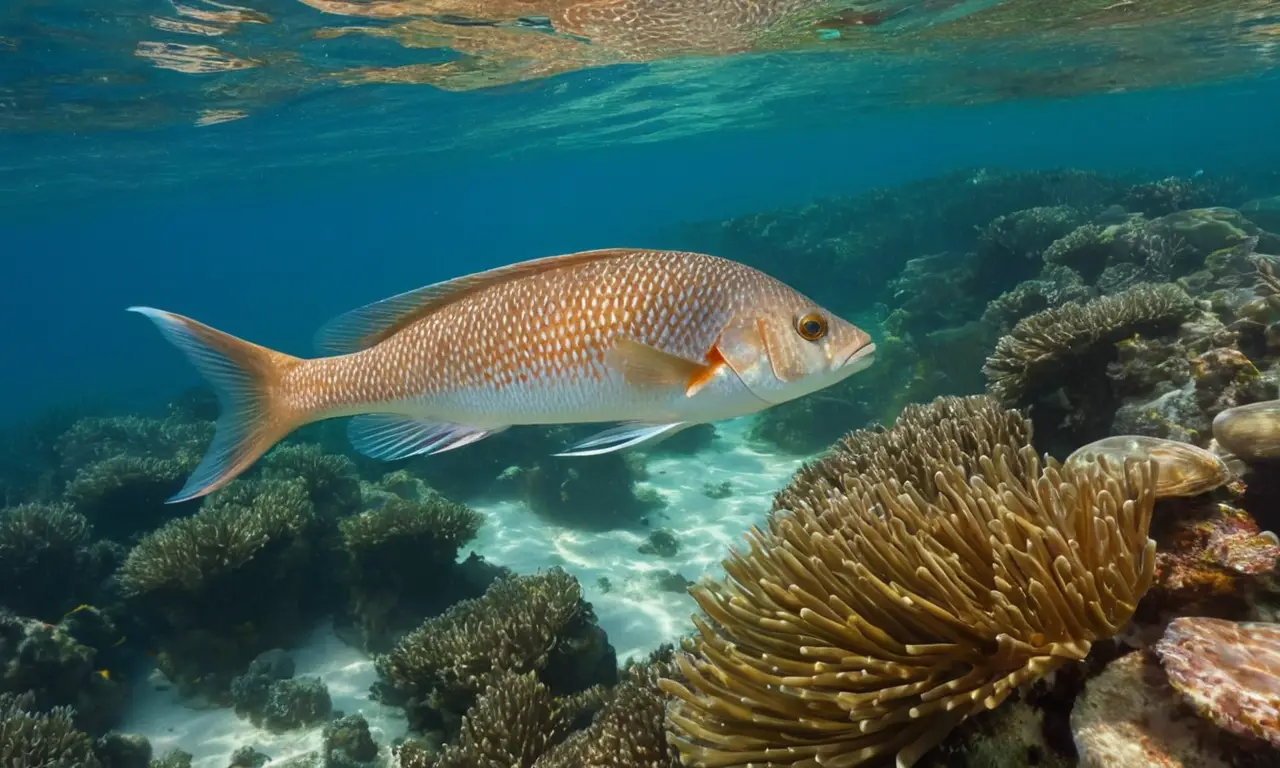 Pez elegante en un vibrante ecosistema marino