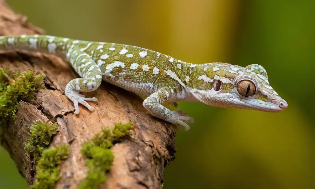 Camuflaje perfecto del gecko en su entorno