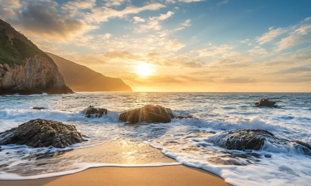 Mar azul sereno invita a la exploración