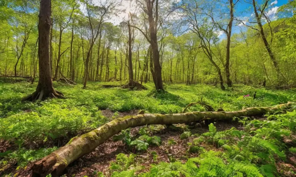 Bosque vibrante en transición hacia la desolación
