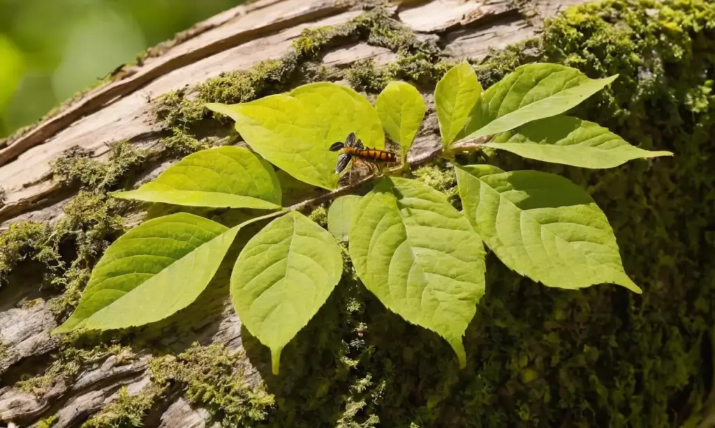 Hoja verde brilla en un entorno vivo