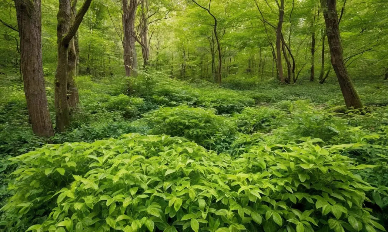Un vibrante paisaje natural con diversidad de plantas