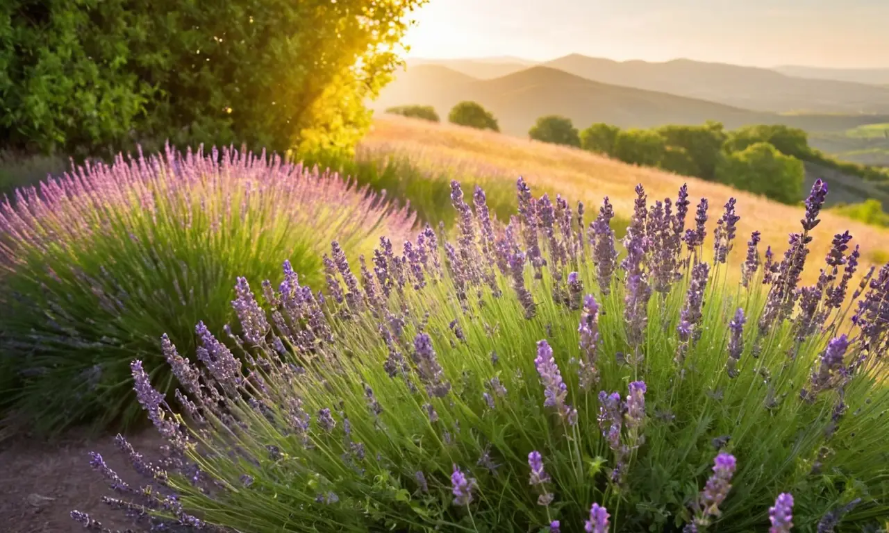 Flores de lavanda crean un ambiente tranquilo
