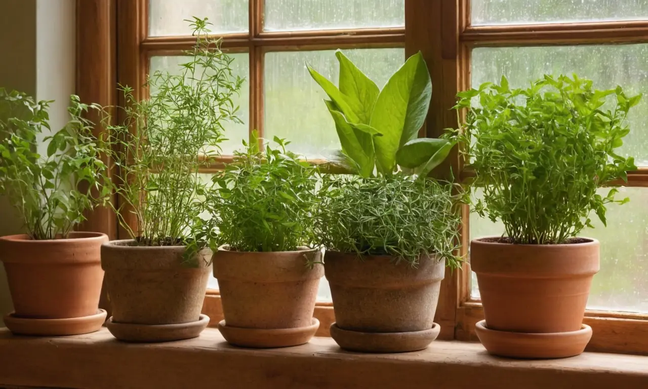 Plantas verdes iluminadas crean un ambiente sereno