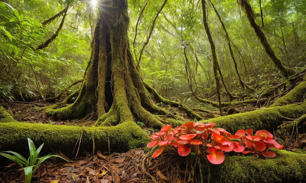 Bosque vibrante y competitivo, naturaleza interconectada