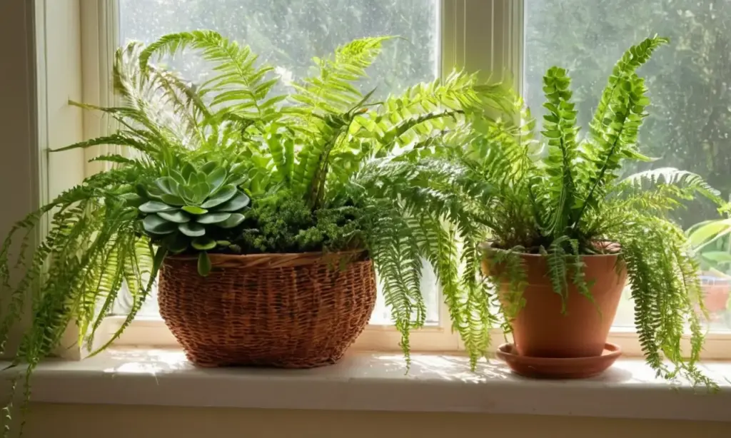 Escena interior vibrante con diversas plantas