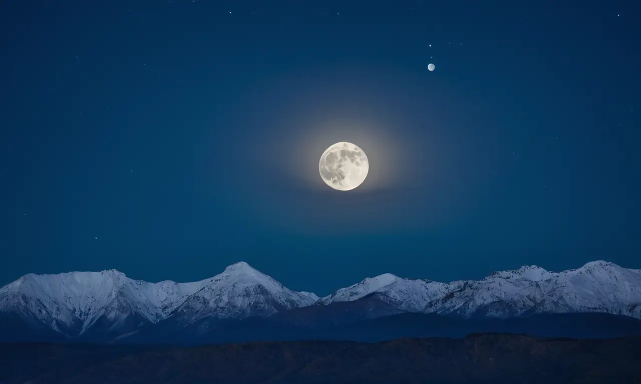 Noche estrellada con fases lunares brillantes