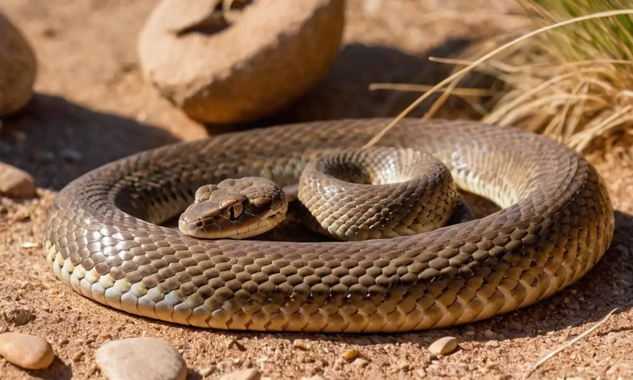 Serpiente de cascabel con brillantes detalles