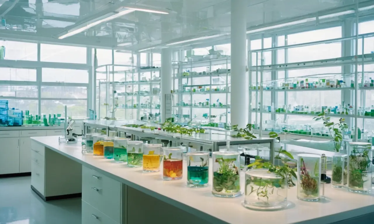 Un laboratorio biológico ordenado y luminoso