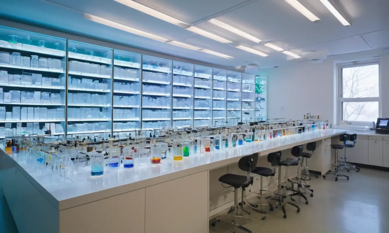 Un laboratorio vibrante lleno de creatividad y ciencia