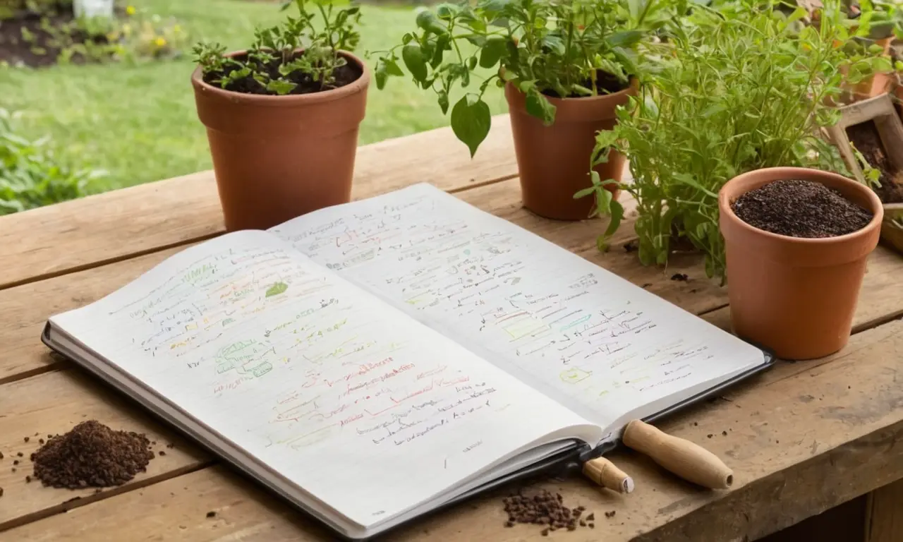 Organización visual de productos y herramientas de jardinería