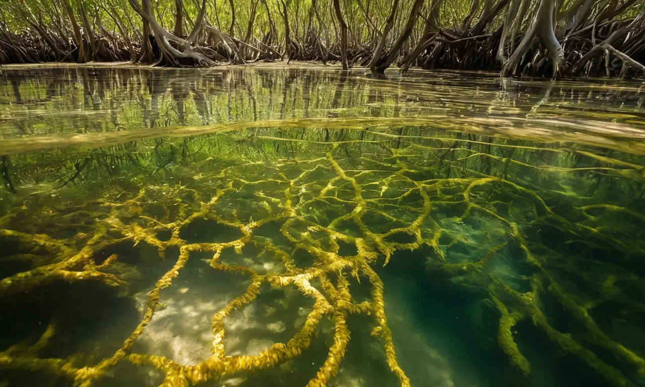 Ecosistema acuático vibrante y biodiverso