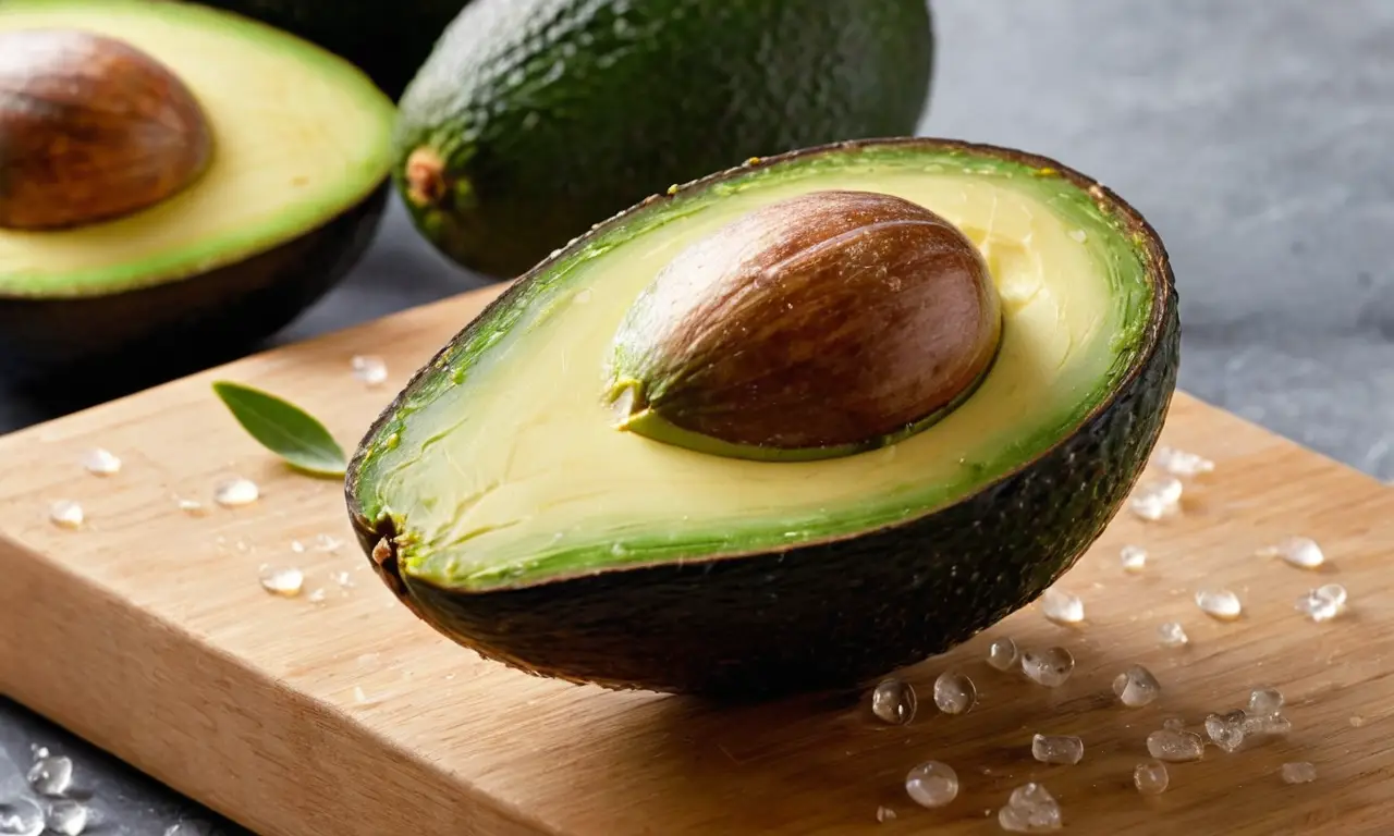 Aguacate fresco con sal y hierbas