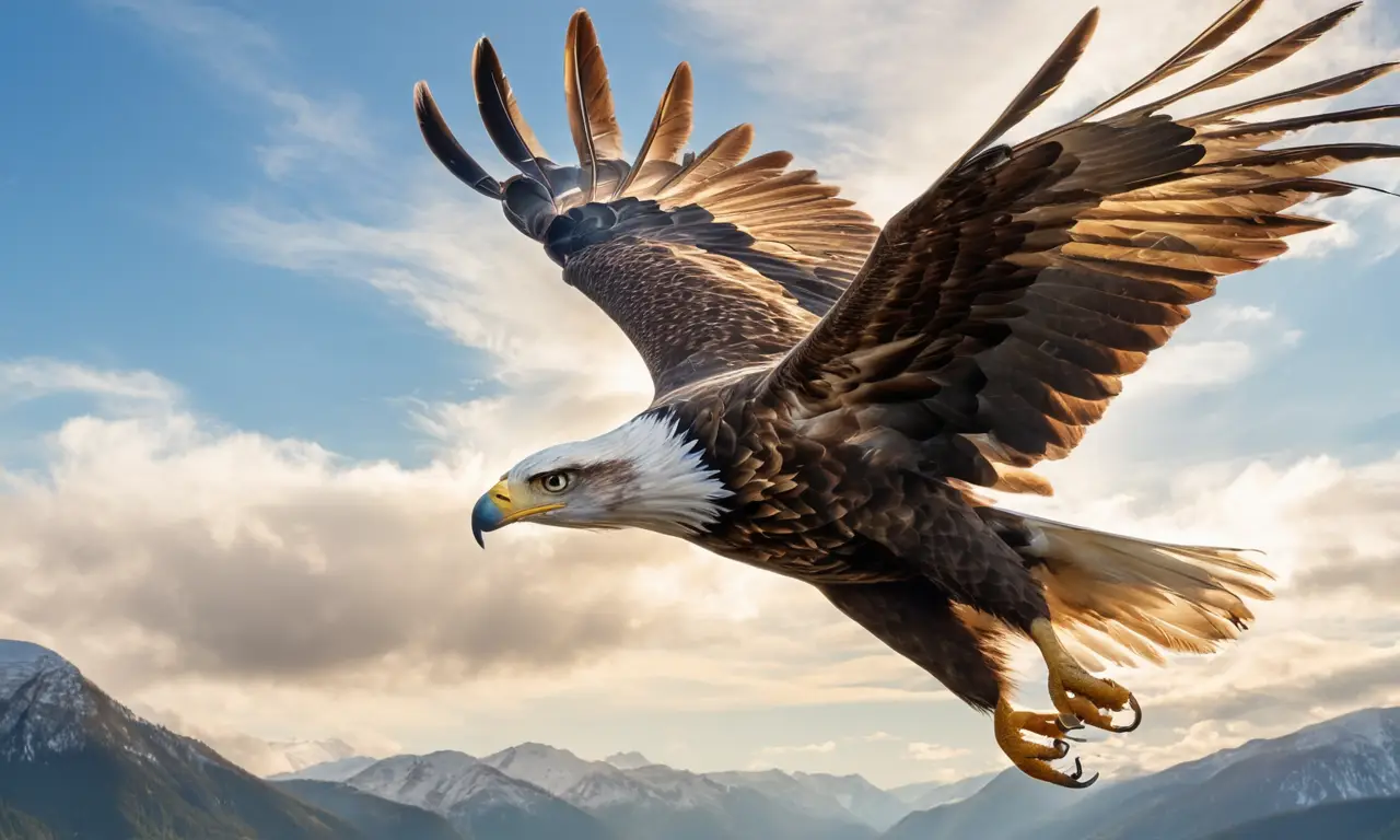 Águila majestuosa vuela con esplendor