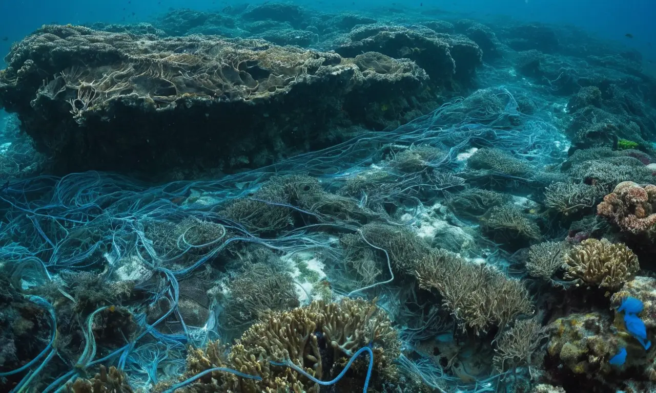 Océano profundo mezcla belleza y contaminación
