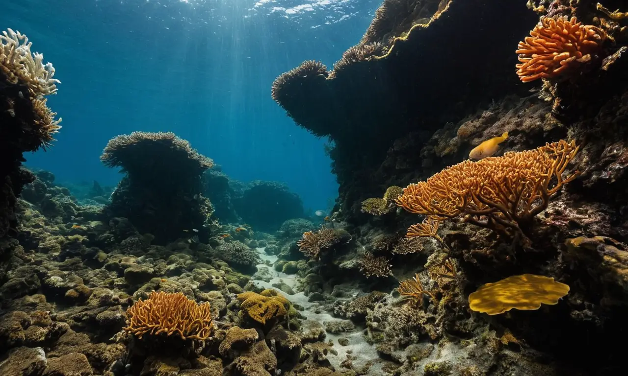 Un paisaje profundo y misterioso del océano