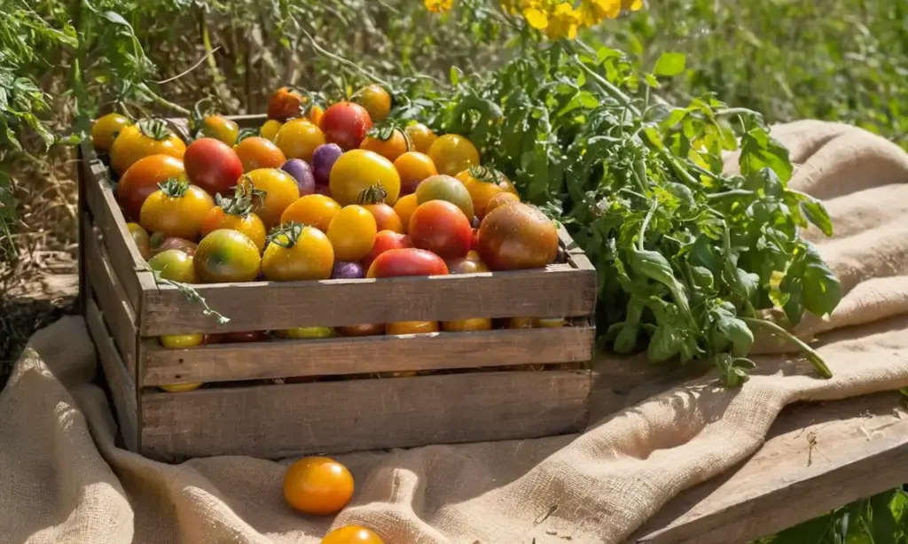 Colorida escena de vegetales frescos y naturales