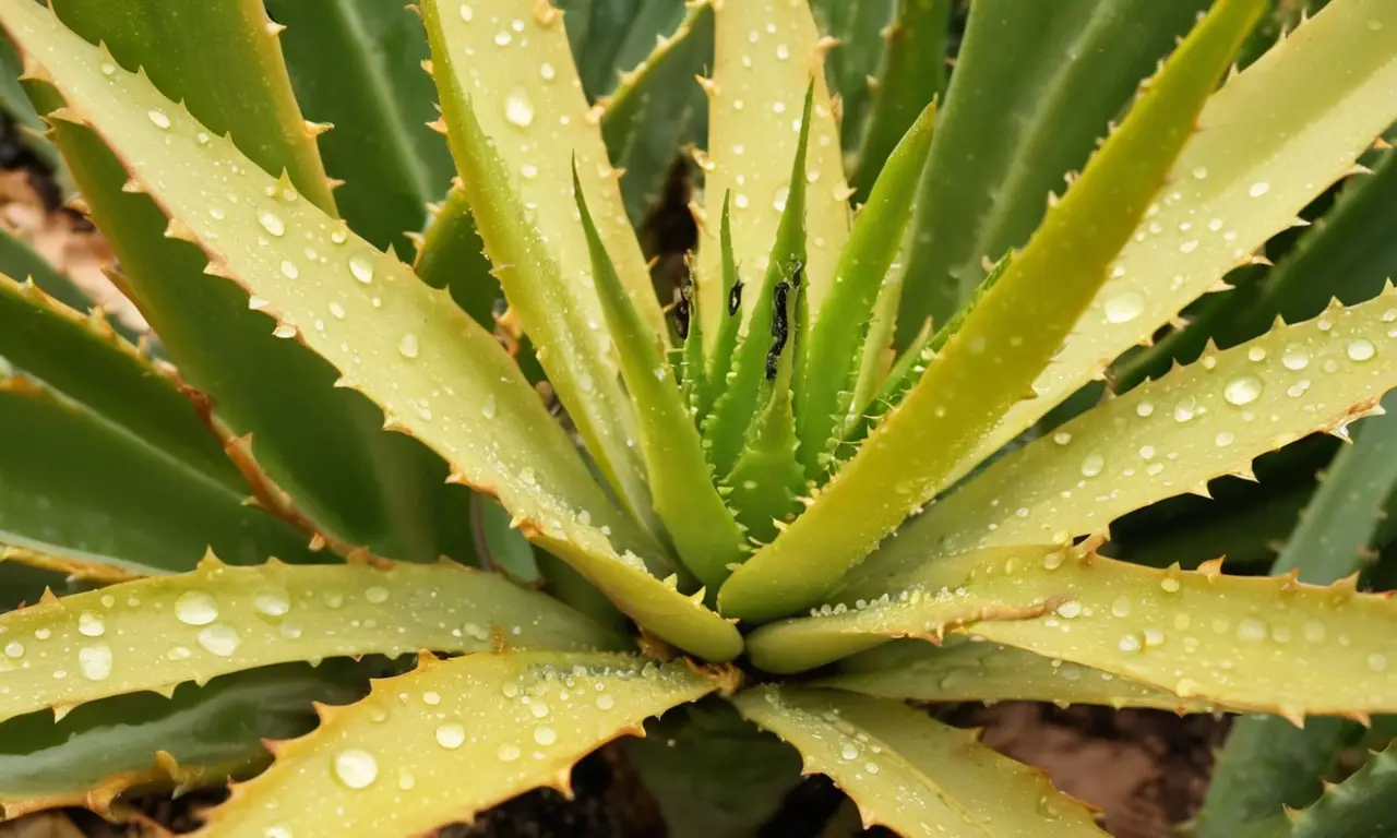 Aloe vera luchando en su entorno natural