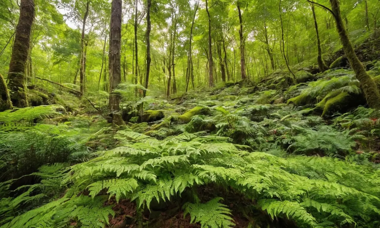 Un bosque vibrante lleno de biodiversidad