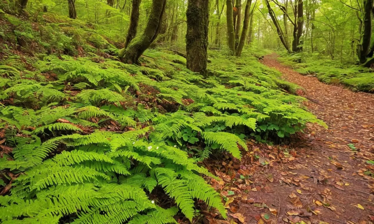 Bosque vibrante lleno de vida y colores