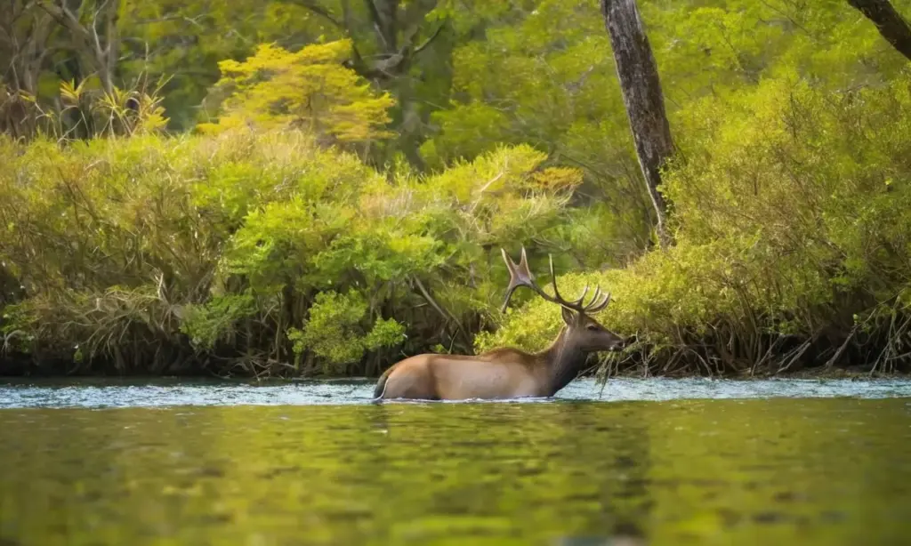 Imagen dividida entre mar y bosque