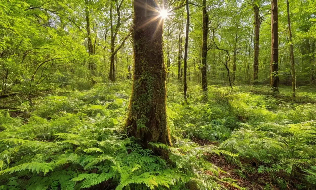 Bosque vibrante lleno de vida y diversidad