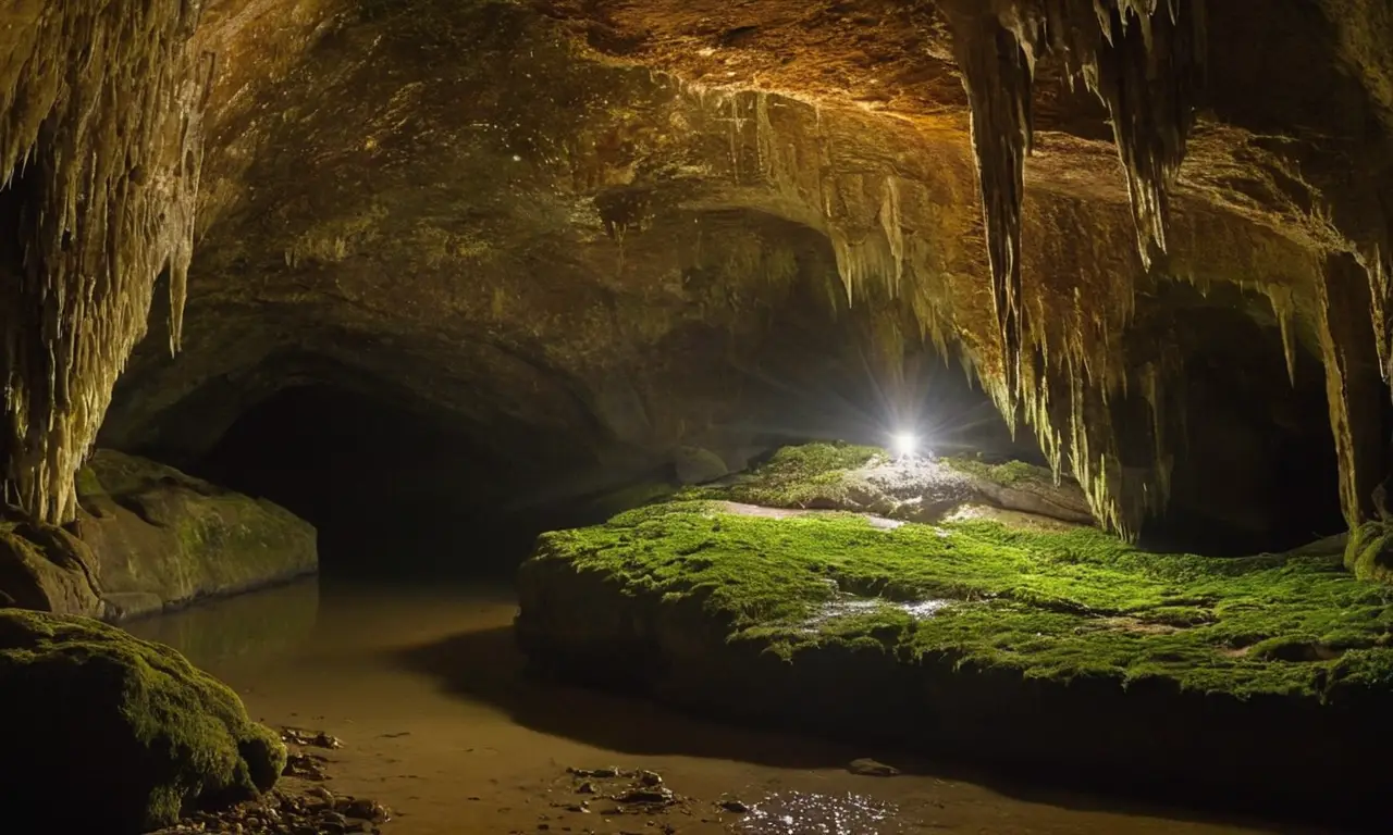 Cueva oscura, humedad, criaturas y misterio