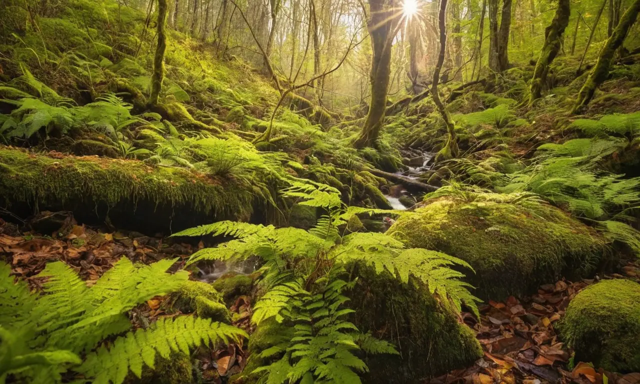 Bosque vibrante con vida y equilibrio ecológico