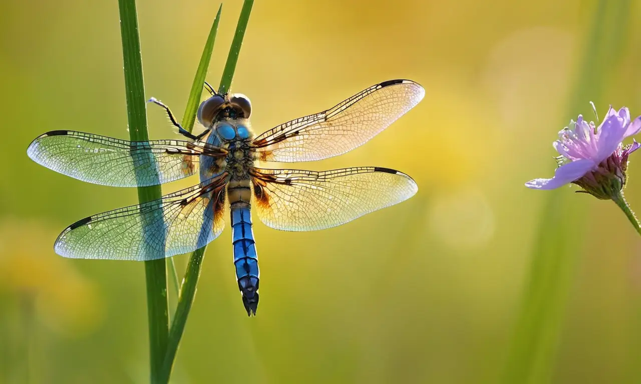 Insectos en un prado verde, vibrante actividad