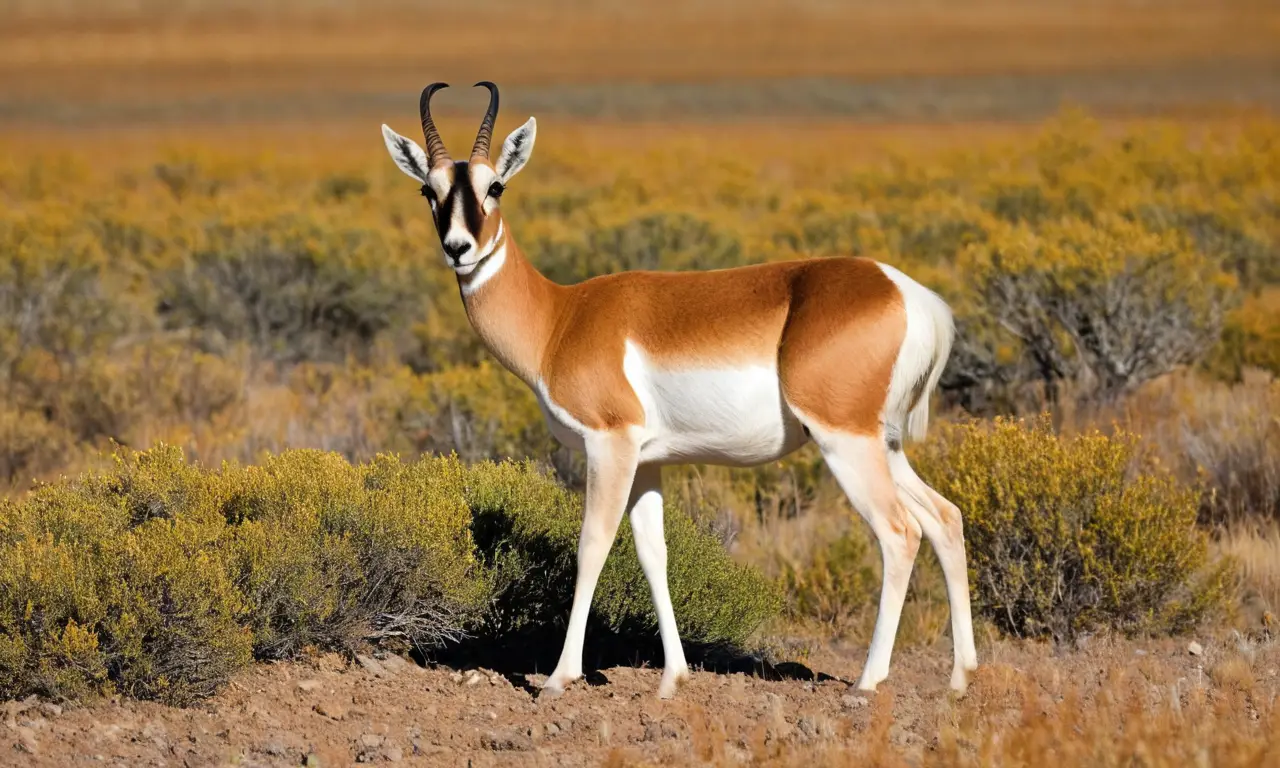 Antílope pronghorn en un desierto majestuoso