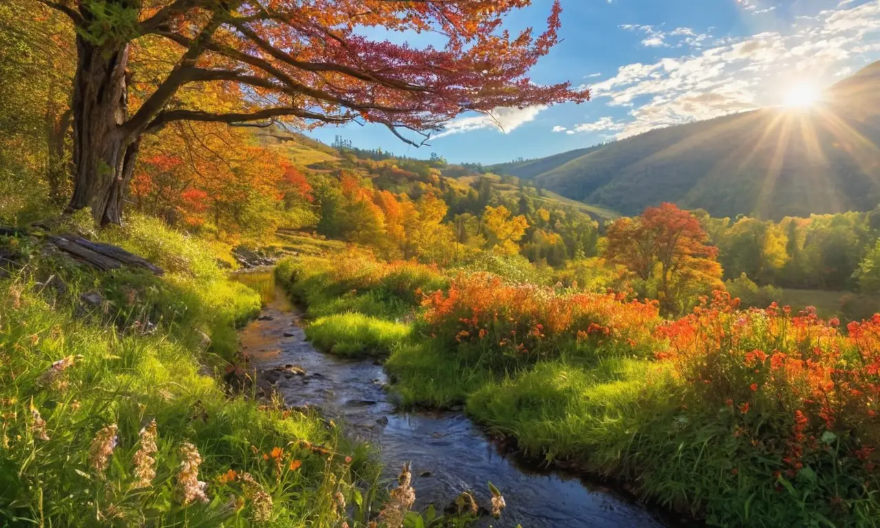 Naturaleza vibrante y serena en armonía