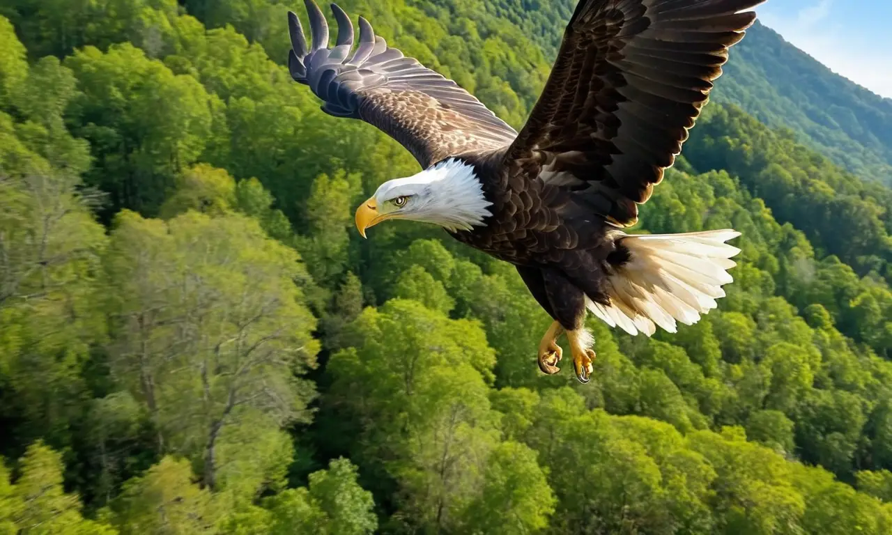 Águila majestuosa vuela con fuerza y gracia
