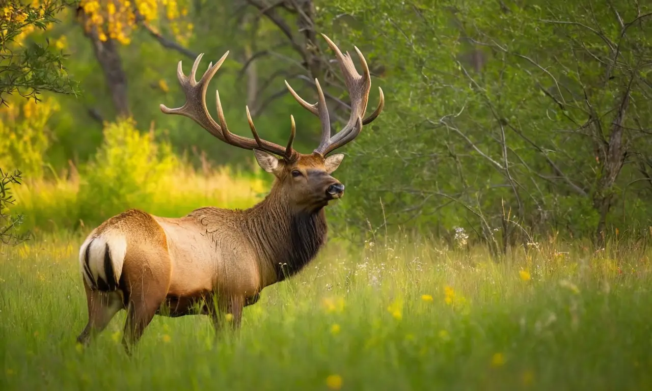 Elk majestuoso en un sereno bosque