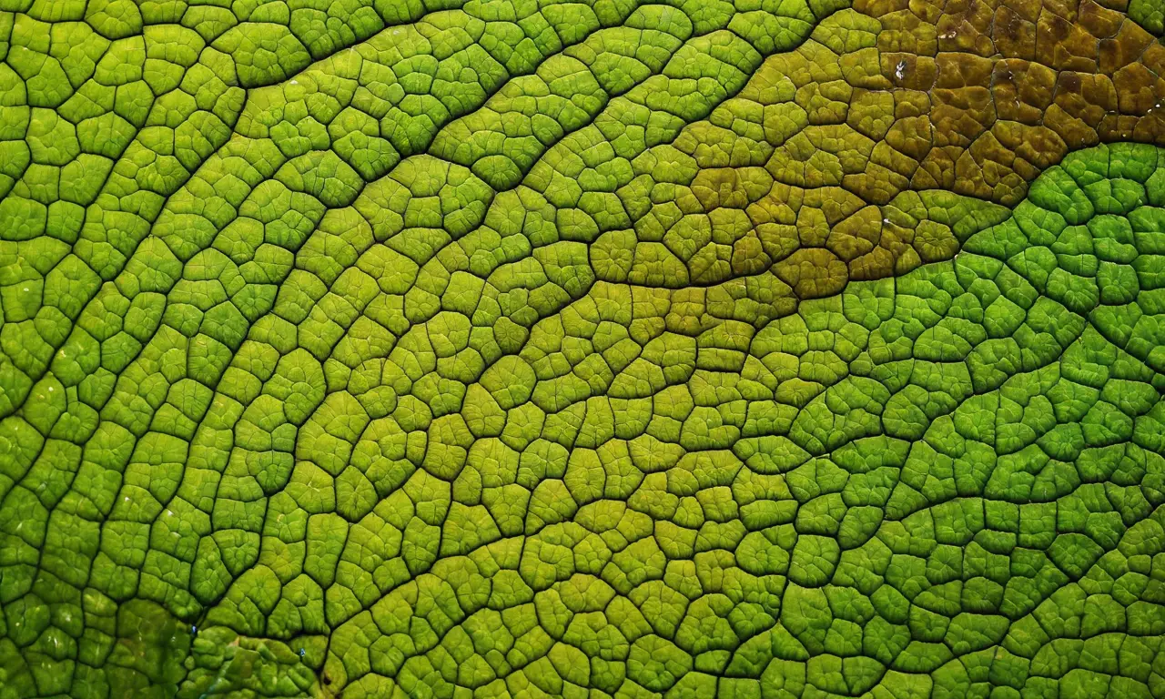 Escamas coloridas brillan en un entorno natural