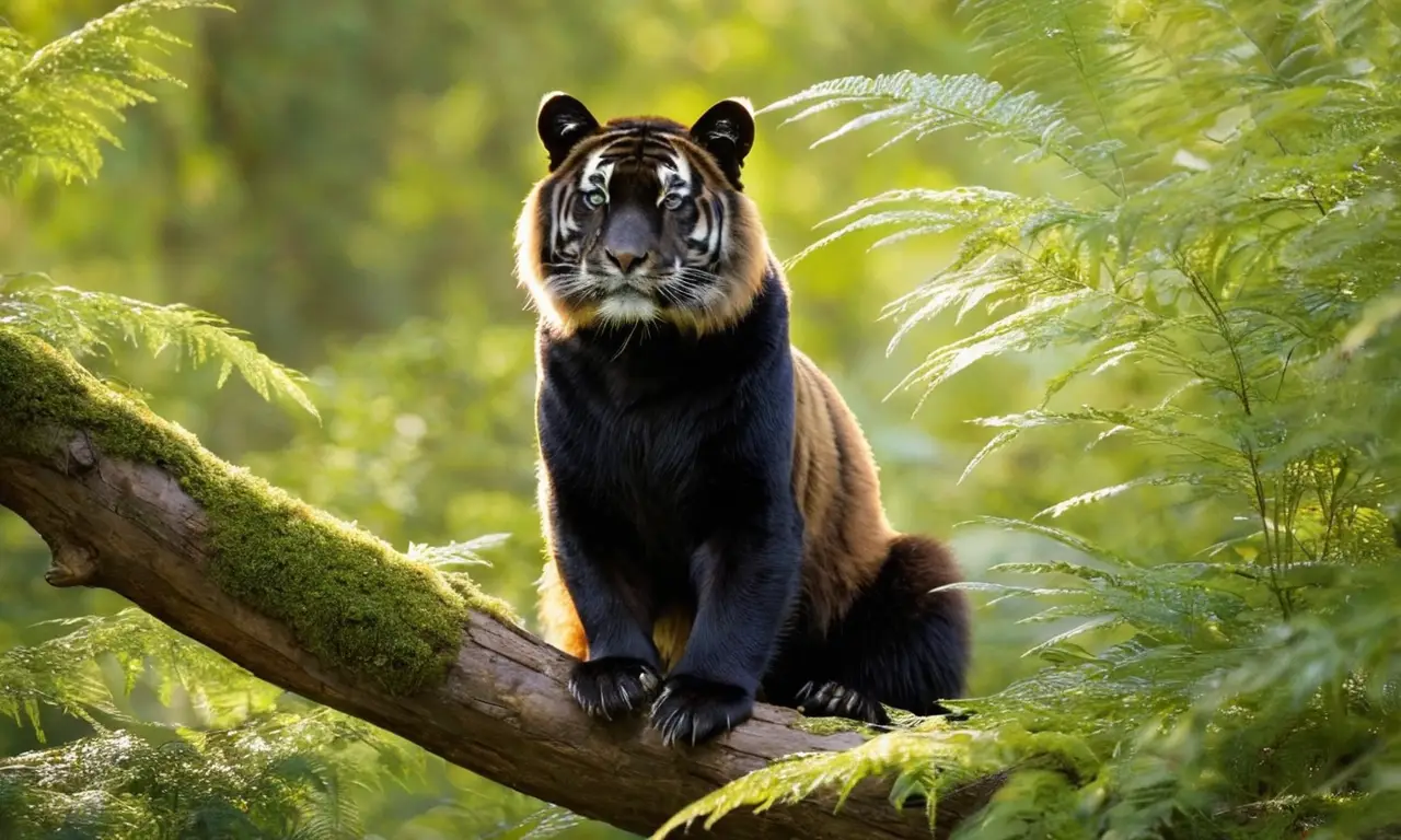 Bosque vibrante con fauna y flora diversa