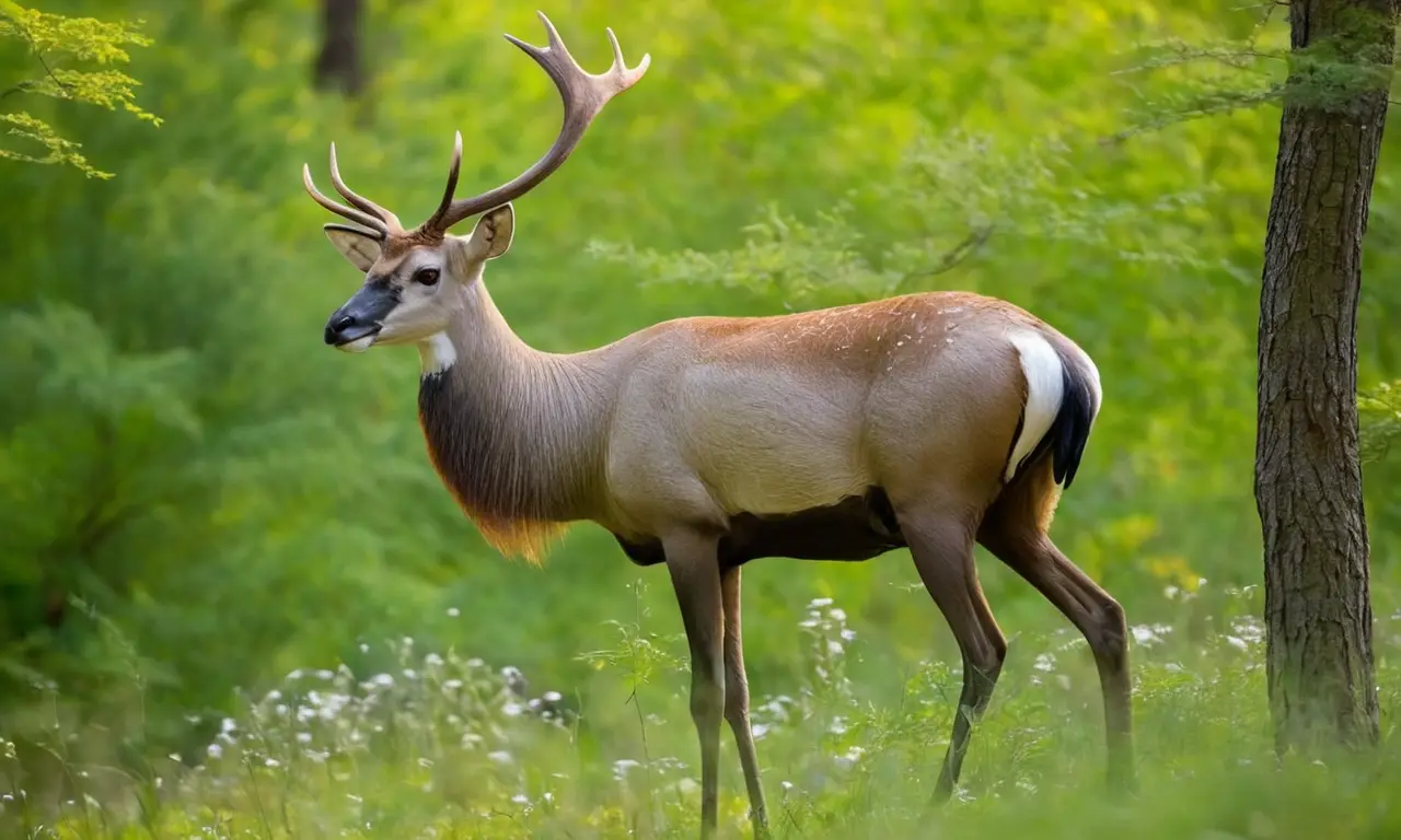 Bosque vibrante con fauna en calma