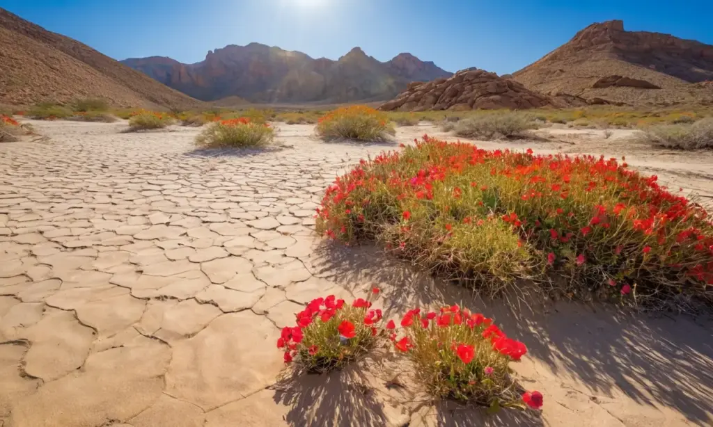 Desierto vibrante lleno de vida y belleza