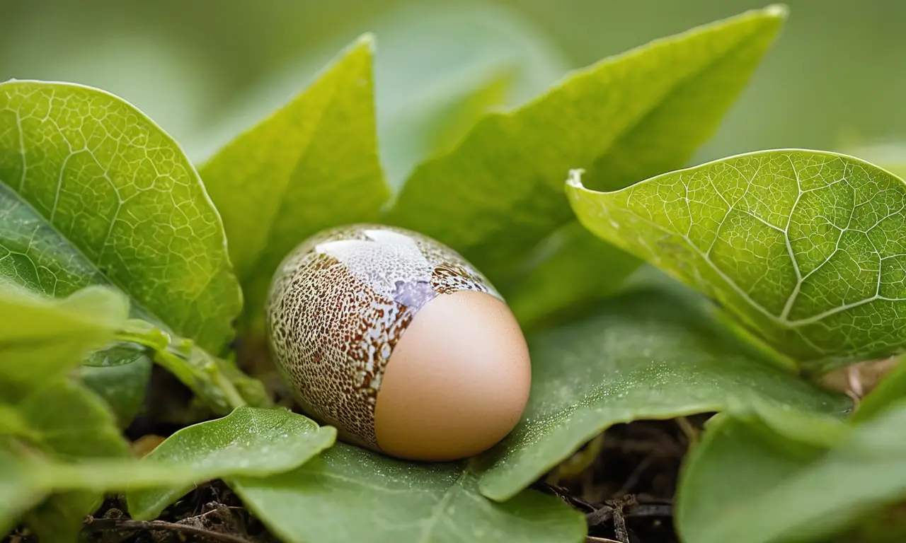 Huevos variados sobre un fondo natural