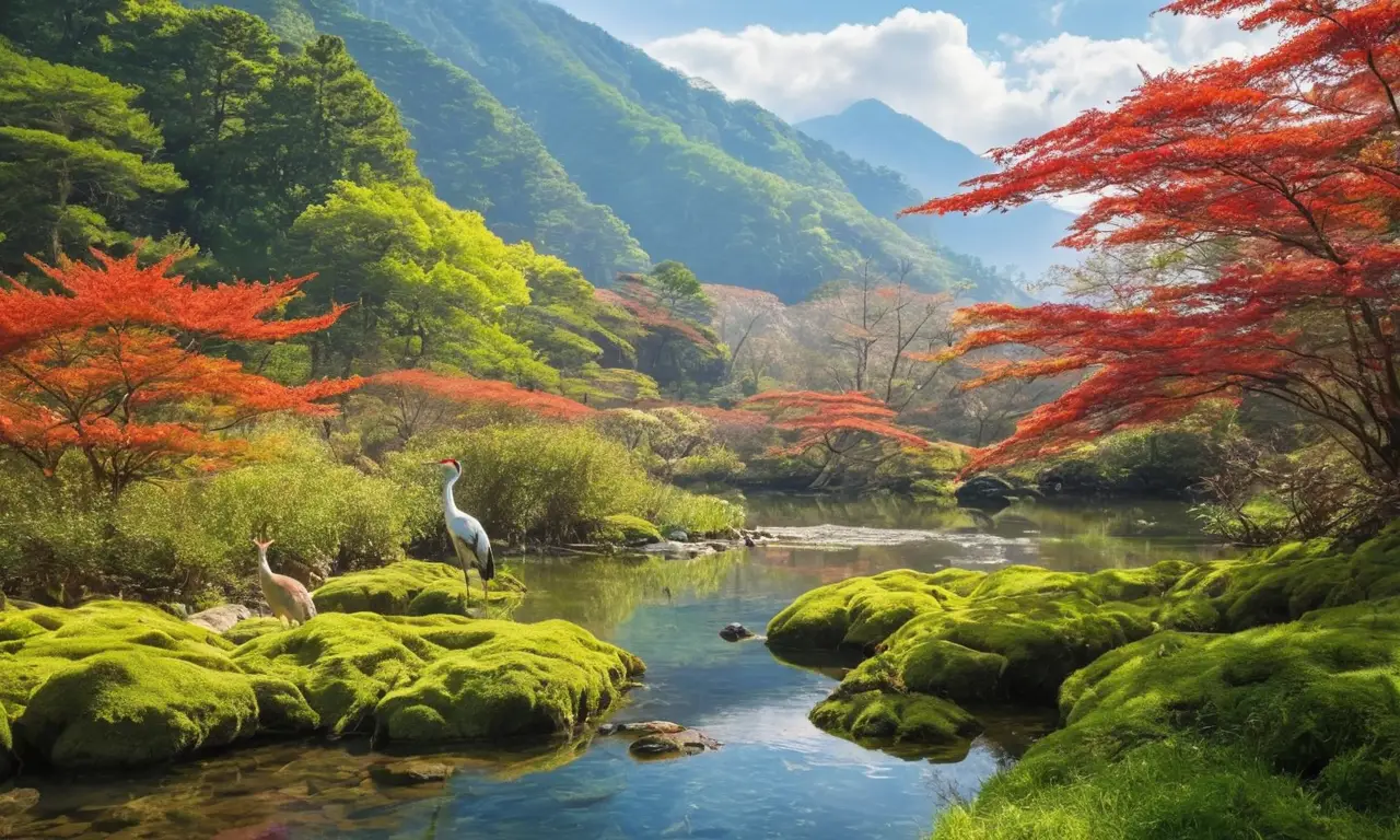 Naturaleza japonesa, rica en biodiversidad y belleza