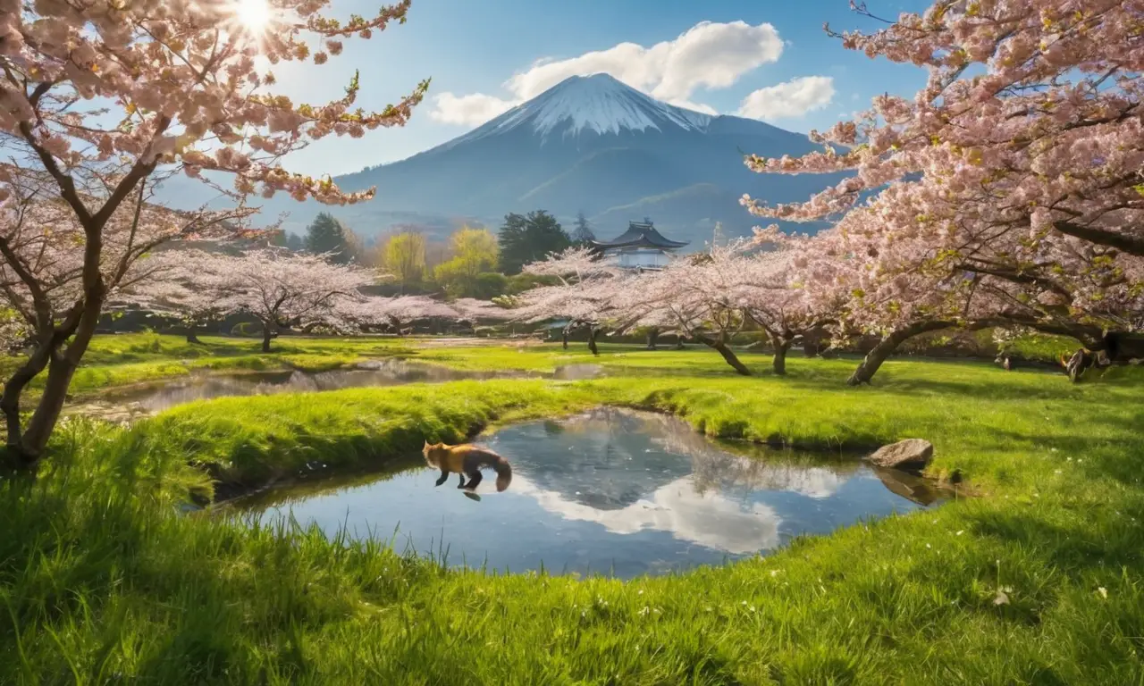 Un paisaje japonés sereno y armonioso