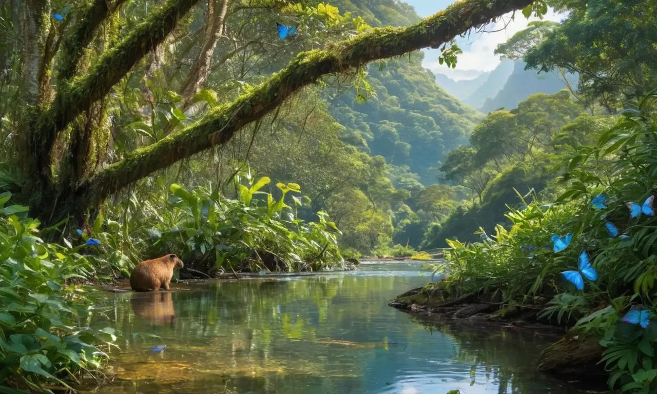 Selva exuberante llena de vida y color