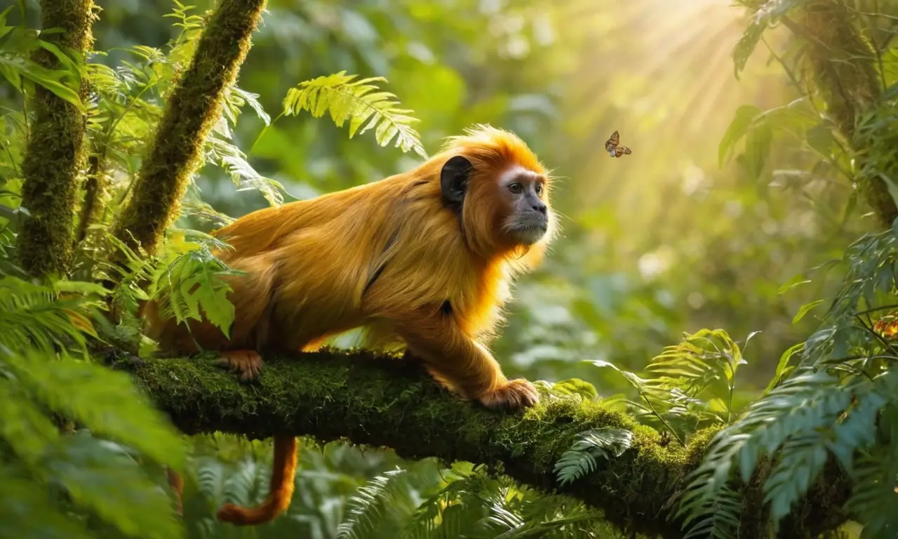 Selva vibrante con animales y naturaleza fragil