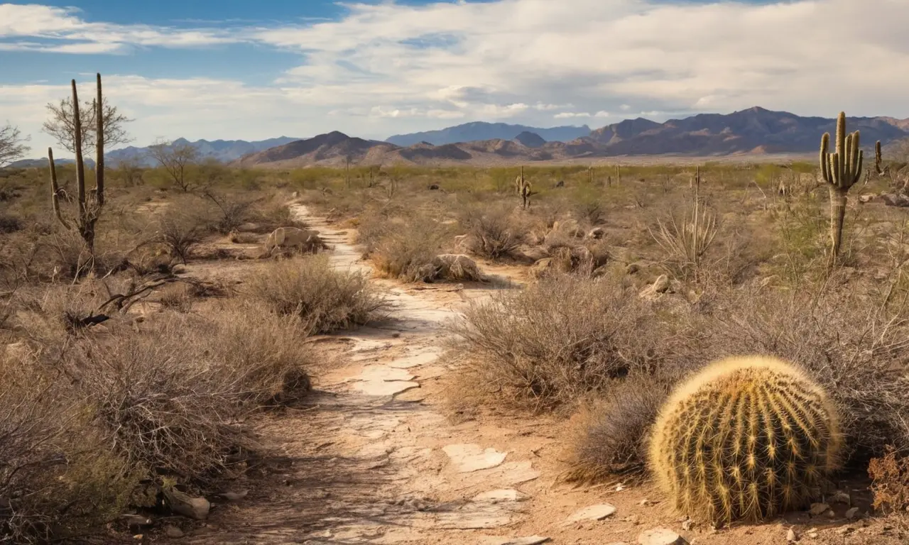 Paisaje árido con animales híbridos en Coahuila