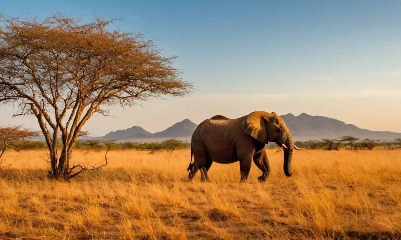 Ecosistema africano vibrante y lleno de vida