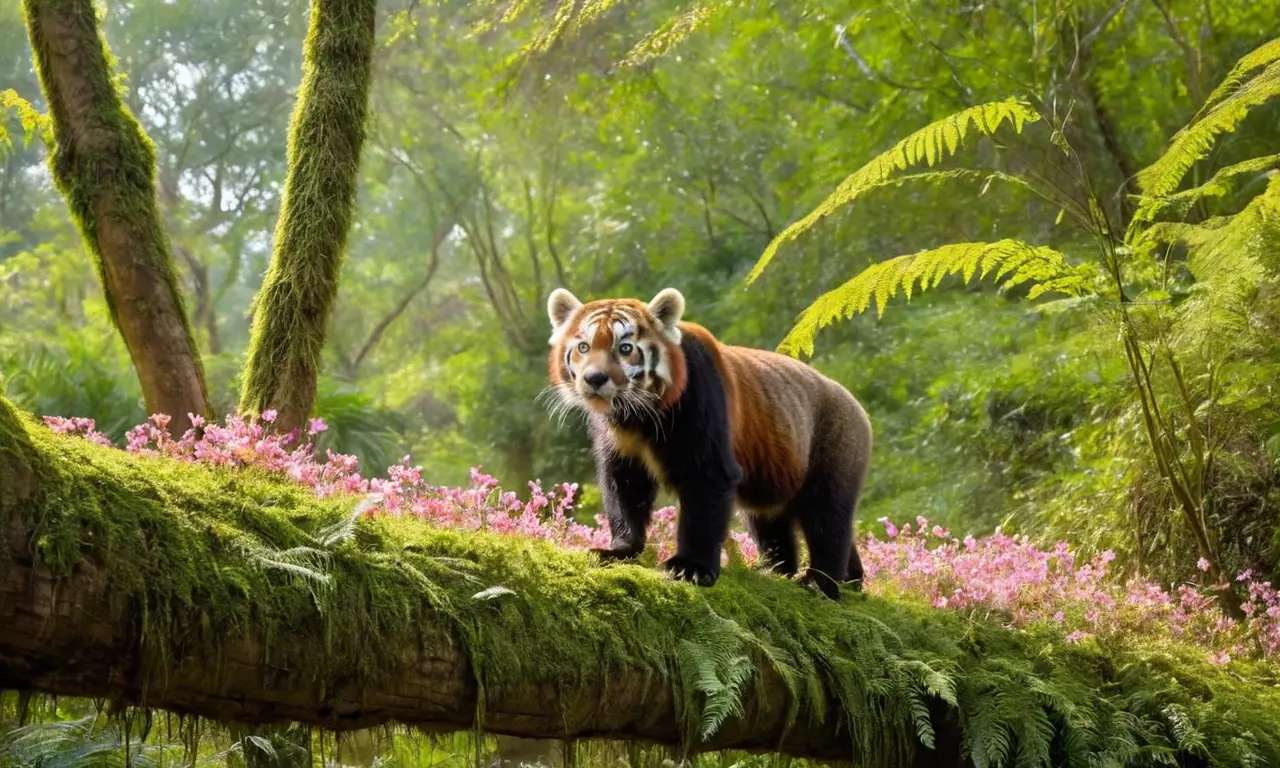 Un hermoso bosque con fauna y conservación