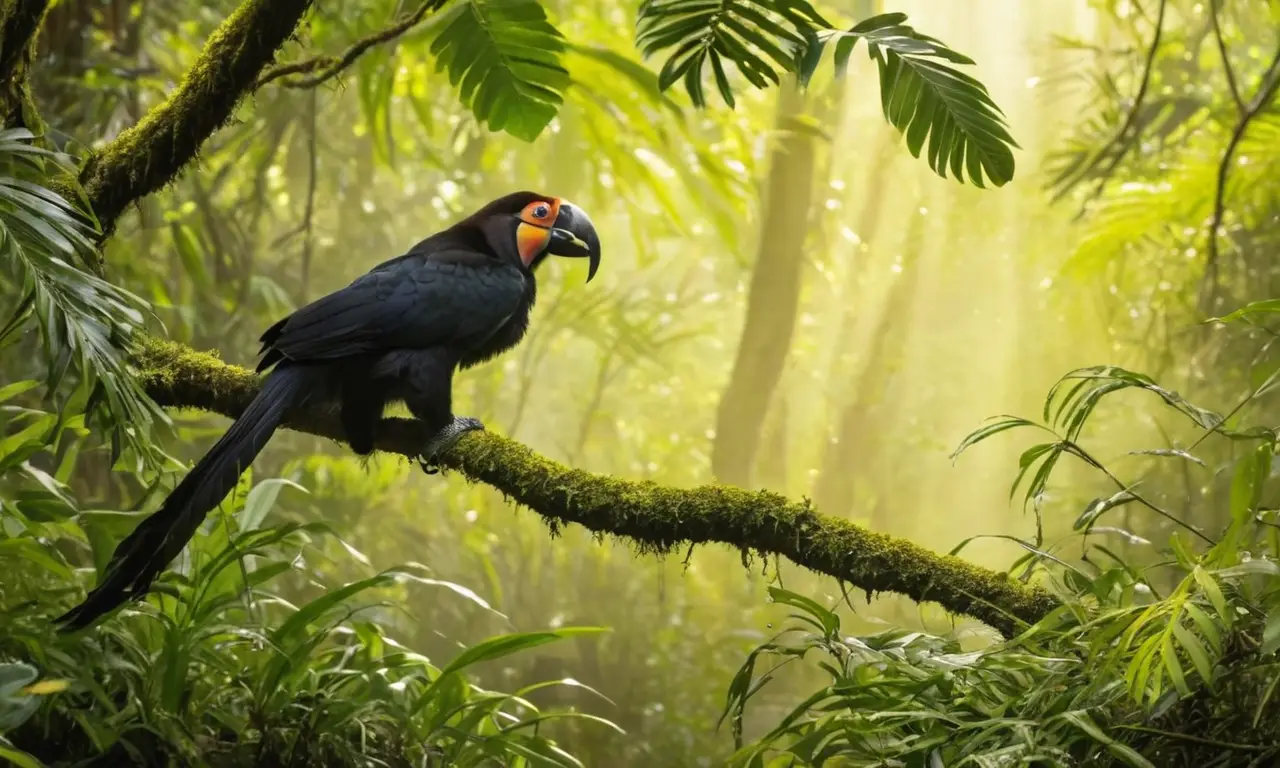 Selva vibrante con fauna y flora diversas