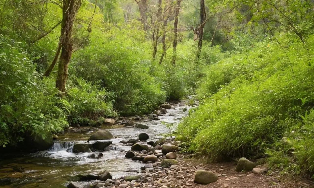 Paisaje verde que destaca la conservación wildlife