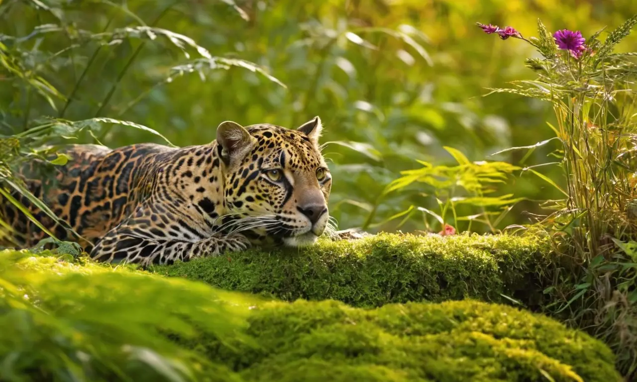 Clearing natural, fauna vibrante y biodiversidad armoniosa