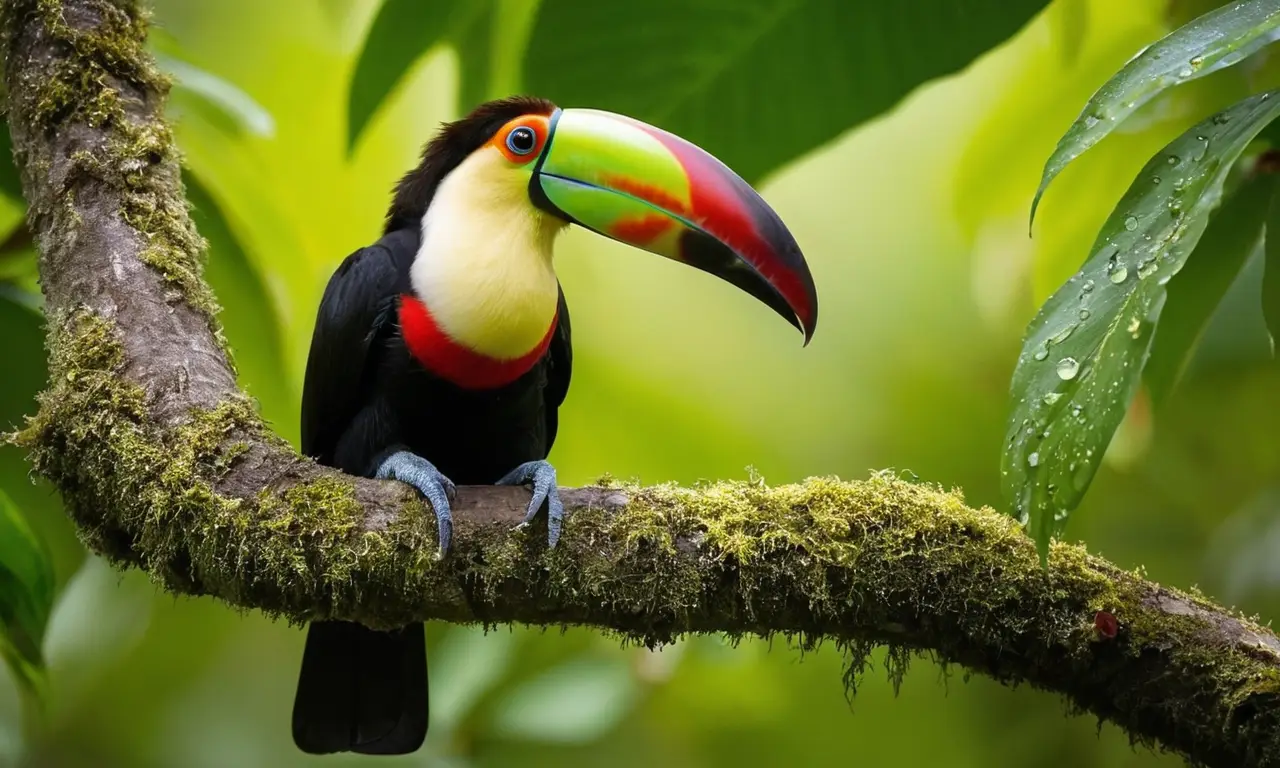 Biodiversidad colombiana en un paisaje verde