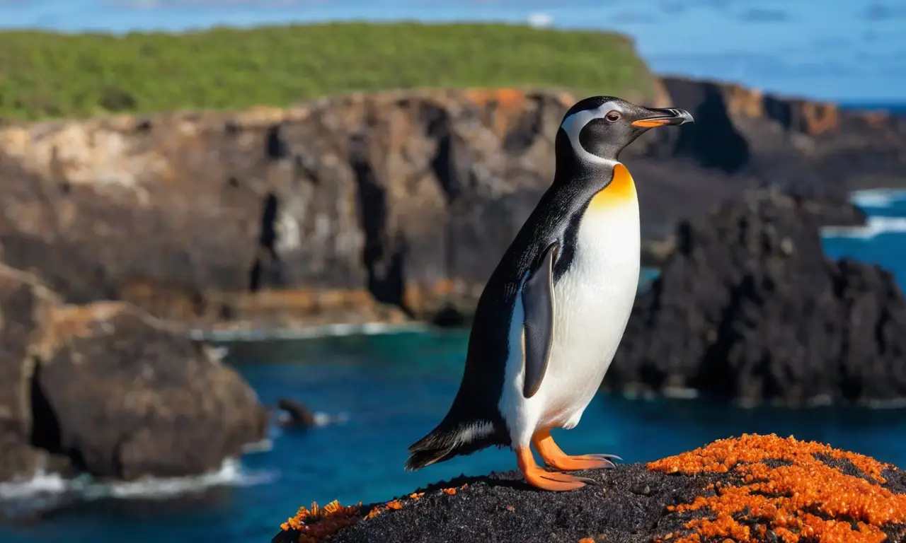 Pingüino en Galápagos necesita protección urgente